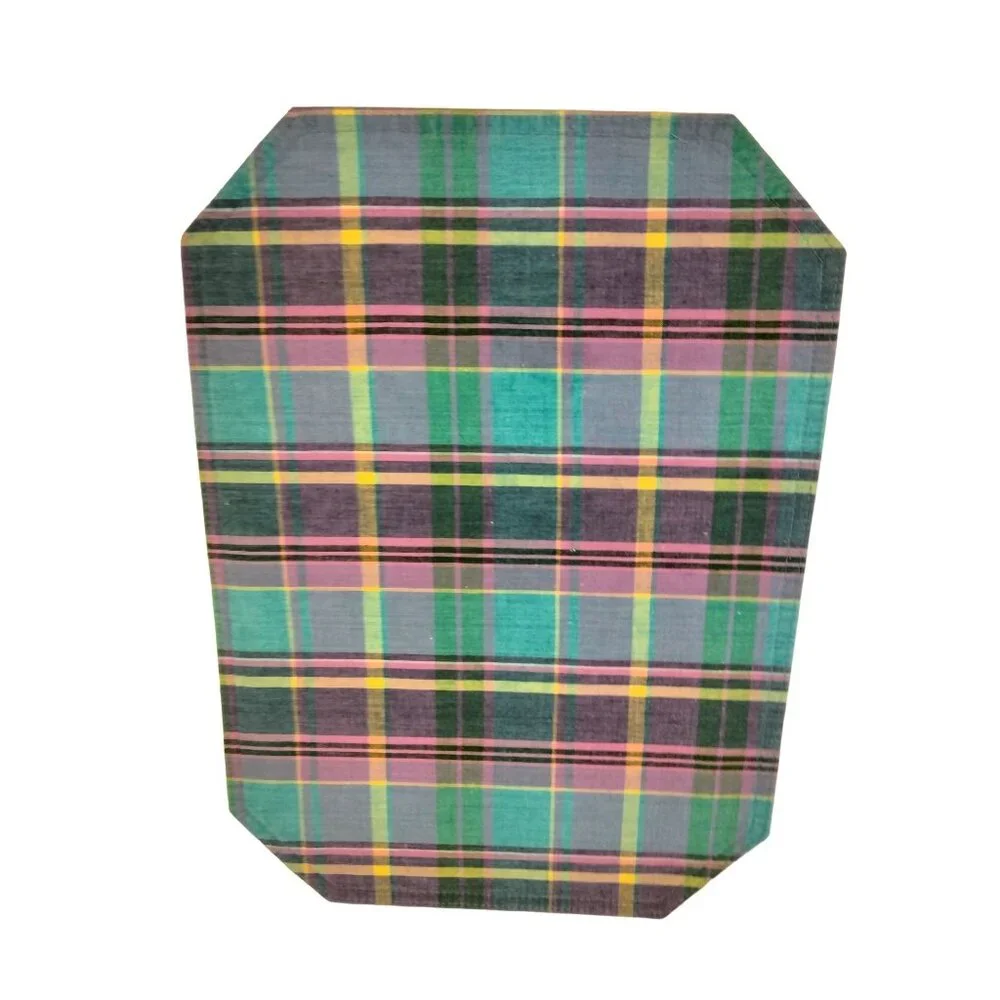 Plaid Placemats Blue Purple Cottagecore Farmhouse Rectangular Table Mat